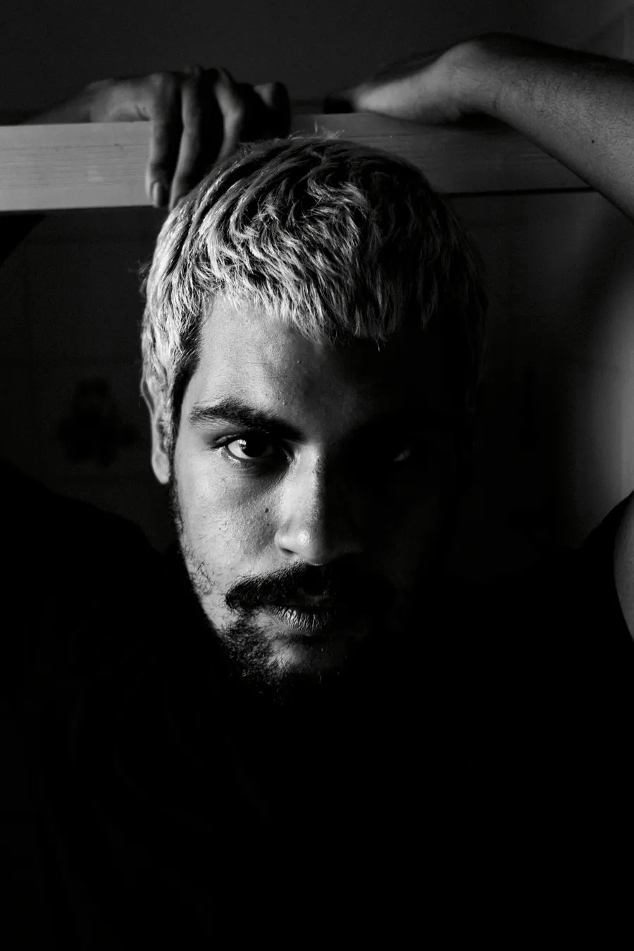 Bearded portrait in low key lighting