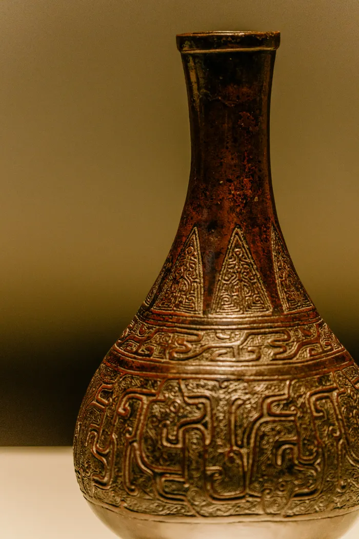 Art Deco enamelled vase
