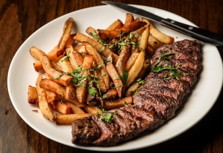 Resting a thick steak