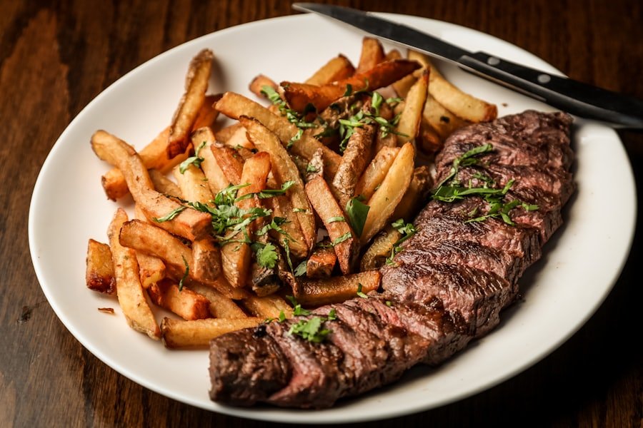 Resting a thick steak