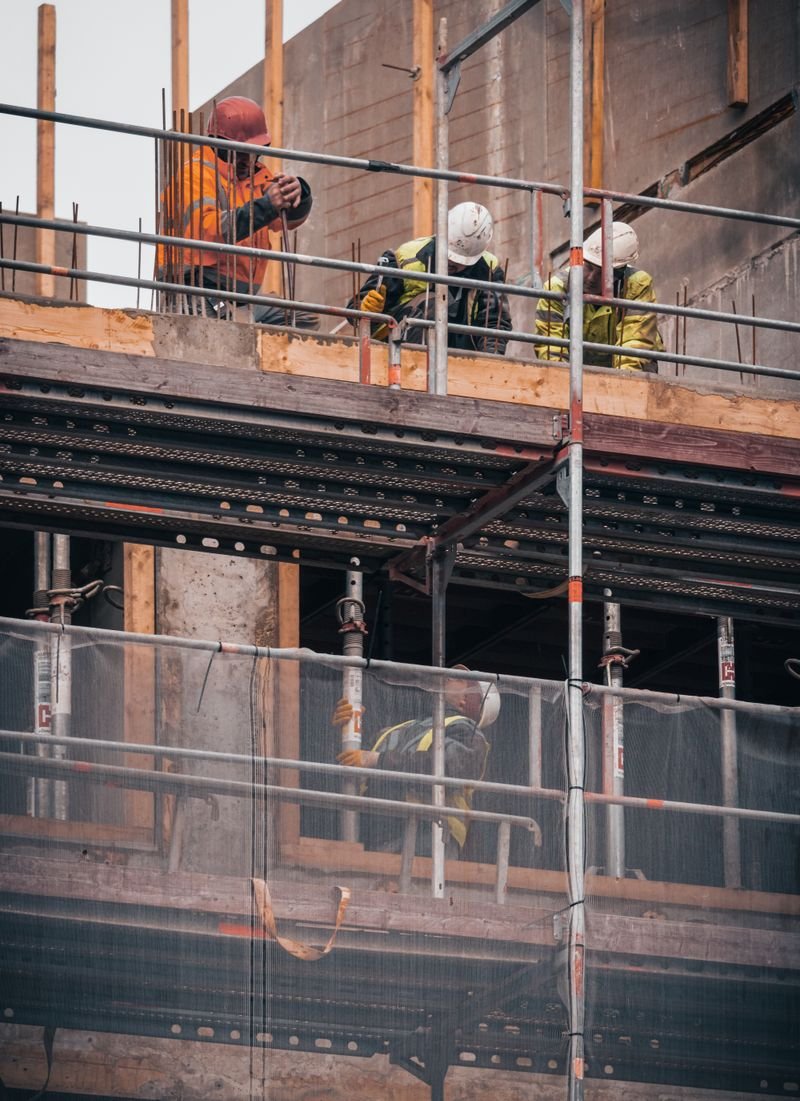 Our crew working on a build