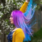 Lavender and blue pastel hair