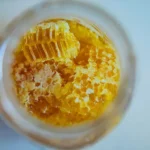 Honeycomb pieces in a jar