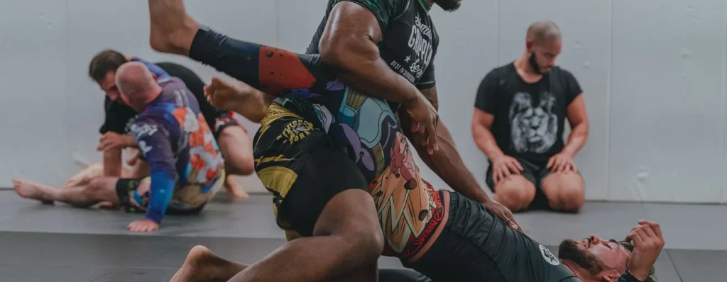 Brazilian jiu-jitsu class on the mats