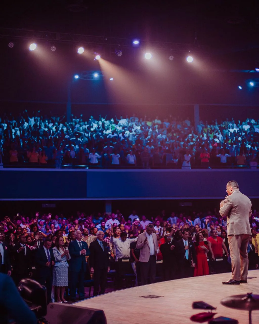 Speaker addressing an audience