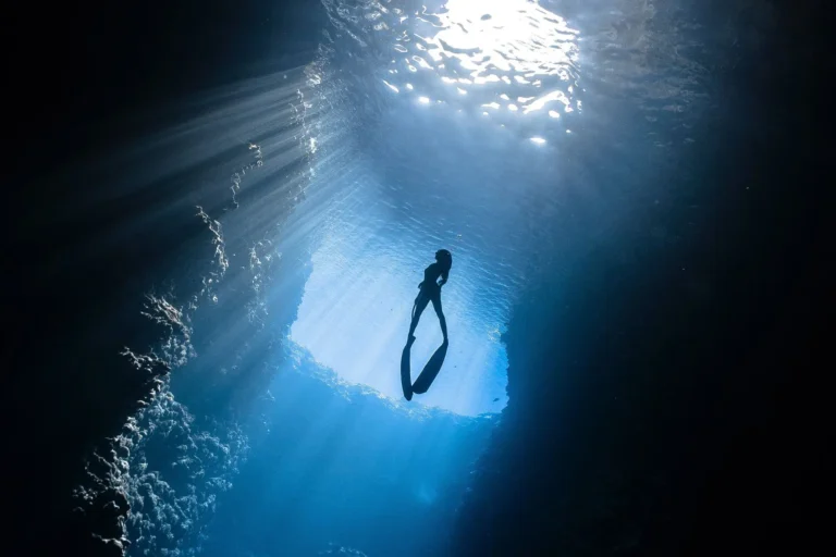 Light pouring into a cavern