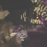 Candlelit reception table