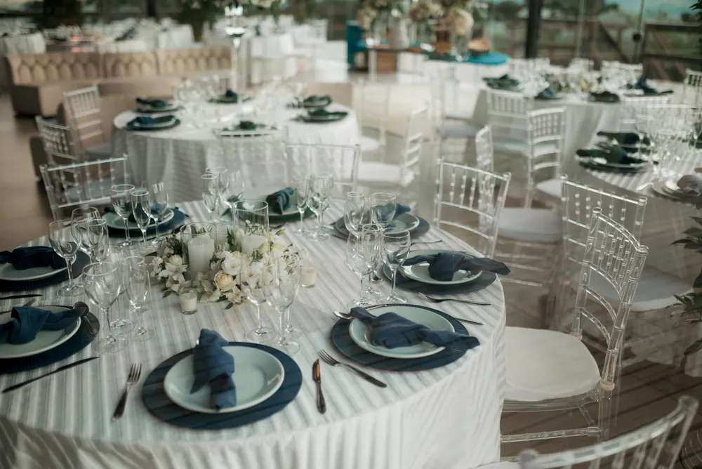 Elegant indoor wedding reception