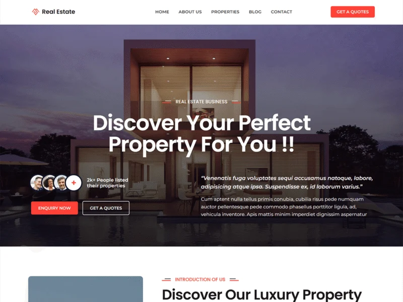 Blockskit Real Estate theme for WordPress free
