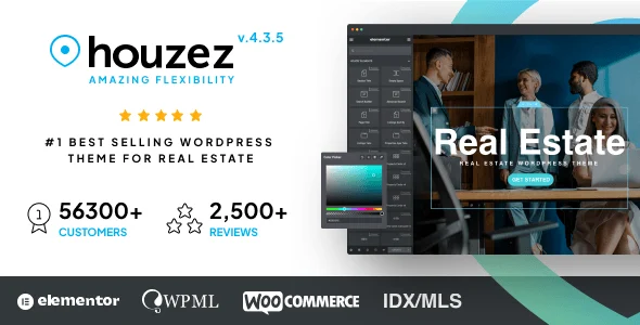 Houzez best WordPress theme for real estate website on ThemeForest