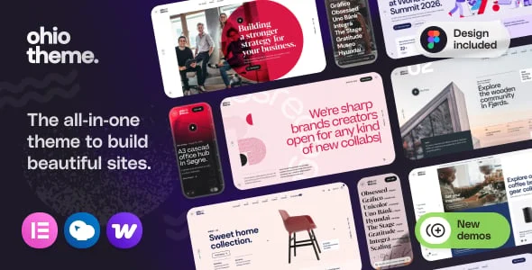 11 Best WordPress Themes for Portfolio (Free & Premium) 10 Ohio Elementor portfolio WordPress theme preview