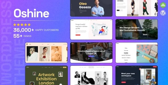 11 Best WordPress Themes for Portfolio (Free & Premium) 9 Oshine creative portfolio WordPress theme preview