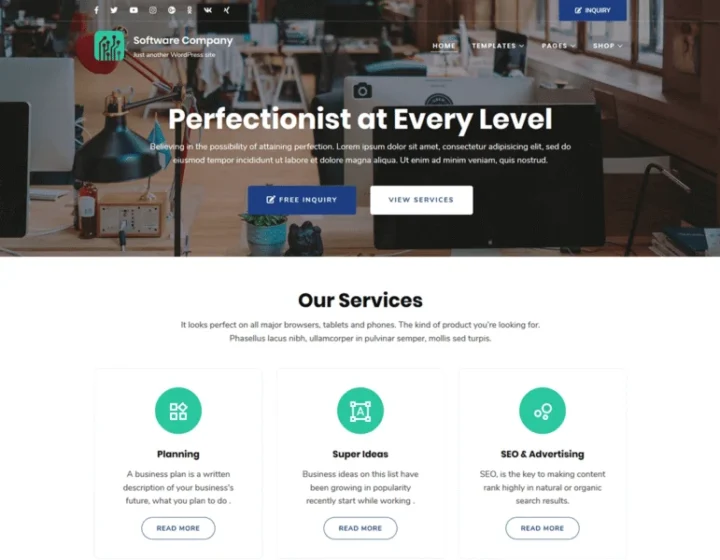 10 Best WordPress Themes for Software Company (Free & Premium)