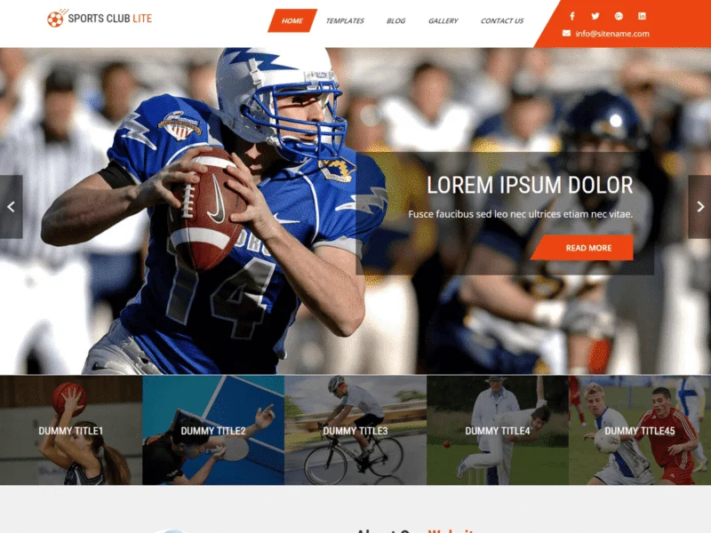 Sports Club Lite free WordPress theme