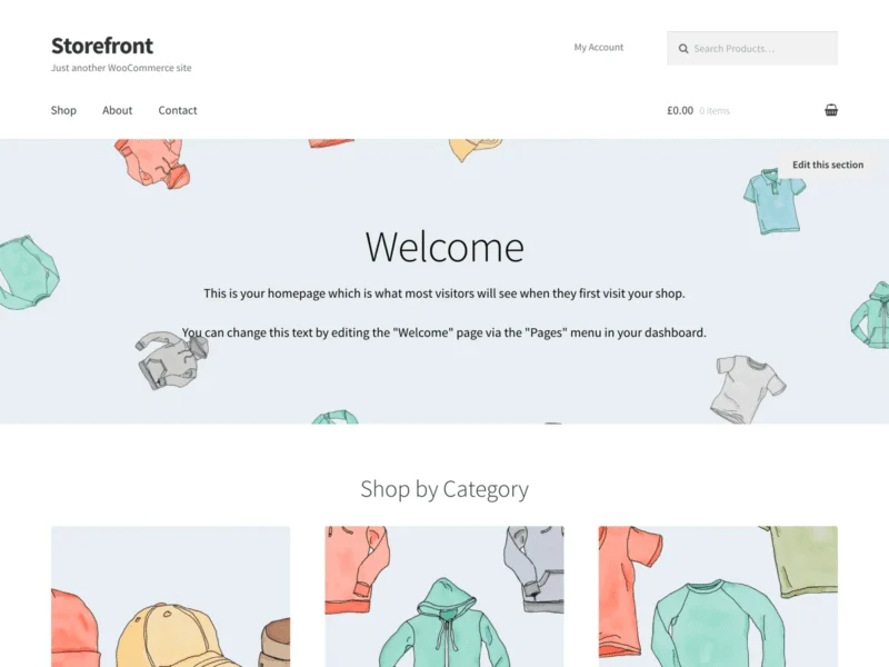 Storefront free ecommerce theme for WordPress by WooCommerce
