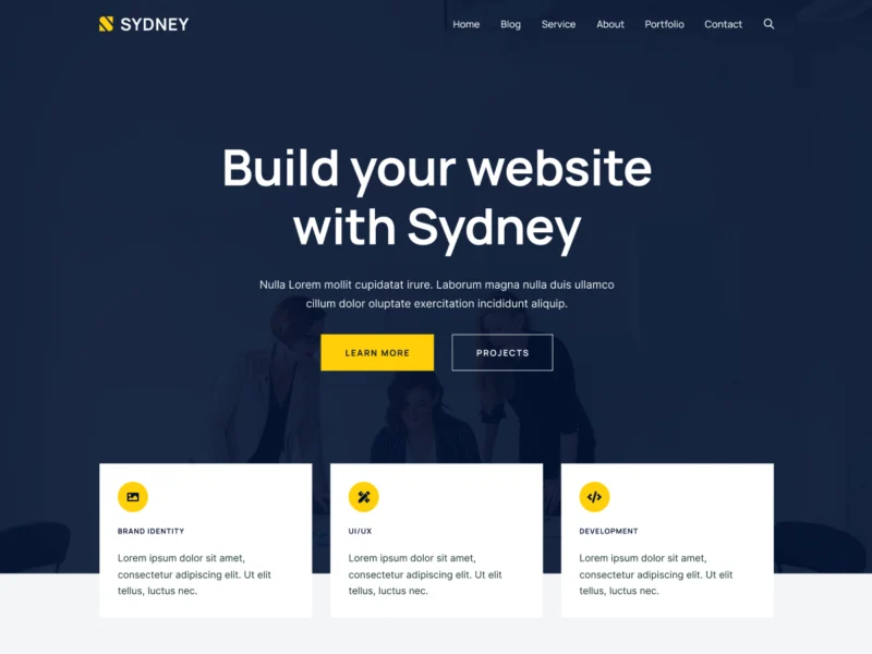 11 Best WordPress Themes for Portfolio (Free & Premium) 4 Sydney free WordPress theme for portfolio and freelancer websites
