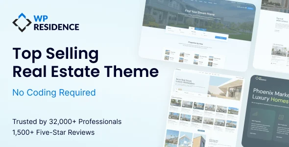 WP Residence real estate WordPress theme preview