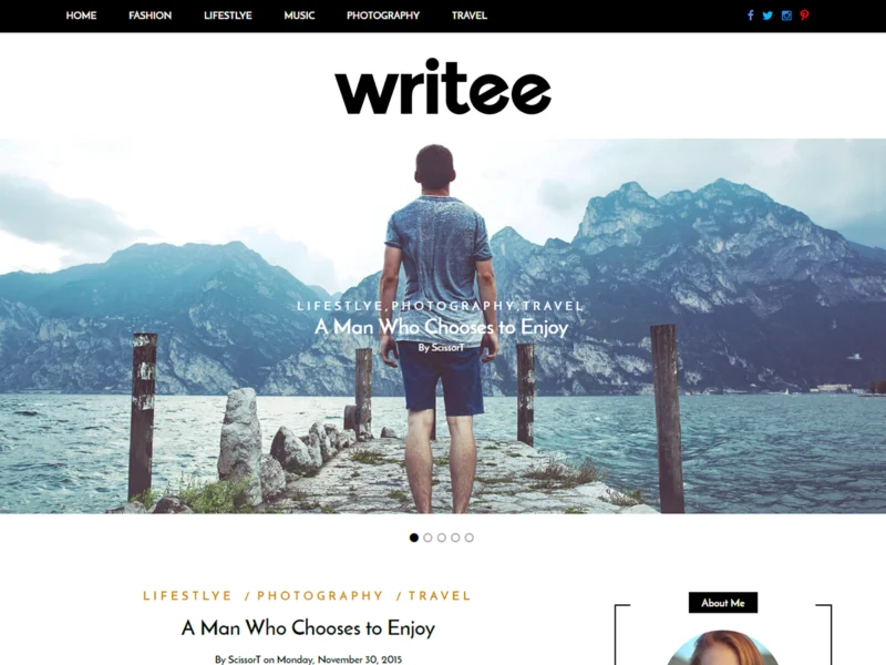 11 Best WordPress Themes for Blogs (Free & Premium) 6 Writee free WordPress blog theme for writers