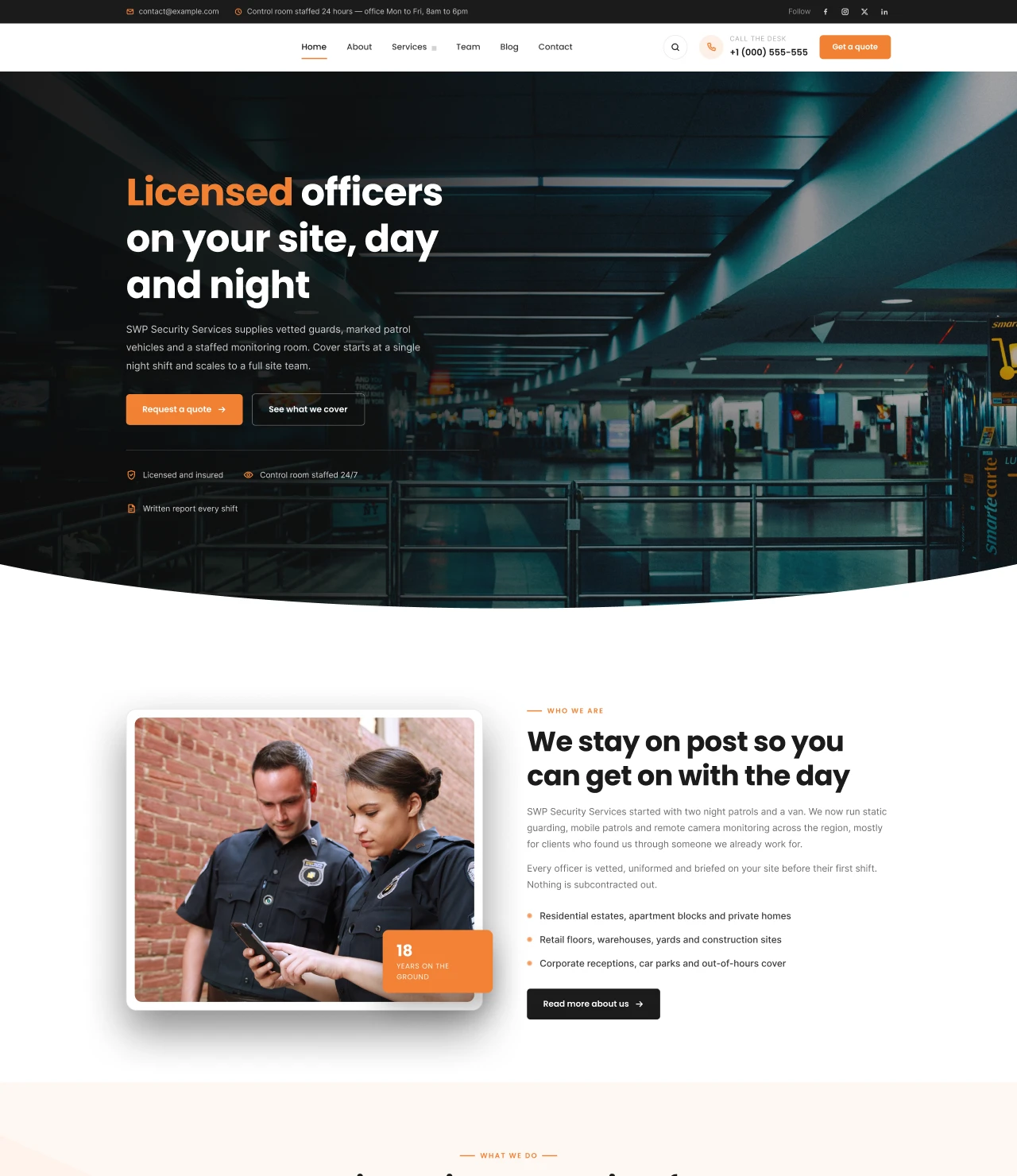 free security services wordpress theme