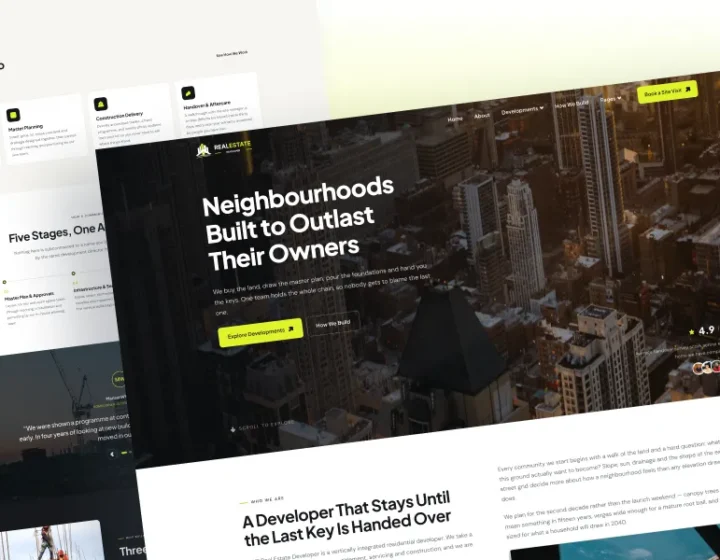 real estate developer WordPress theme thumbnail