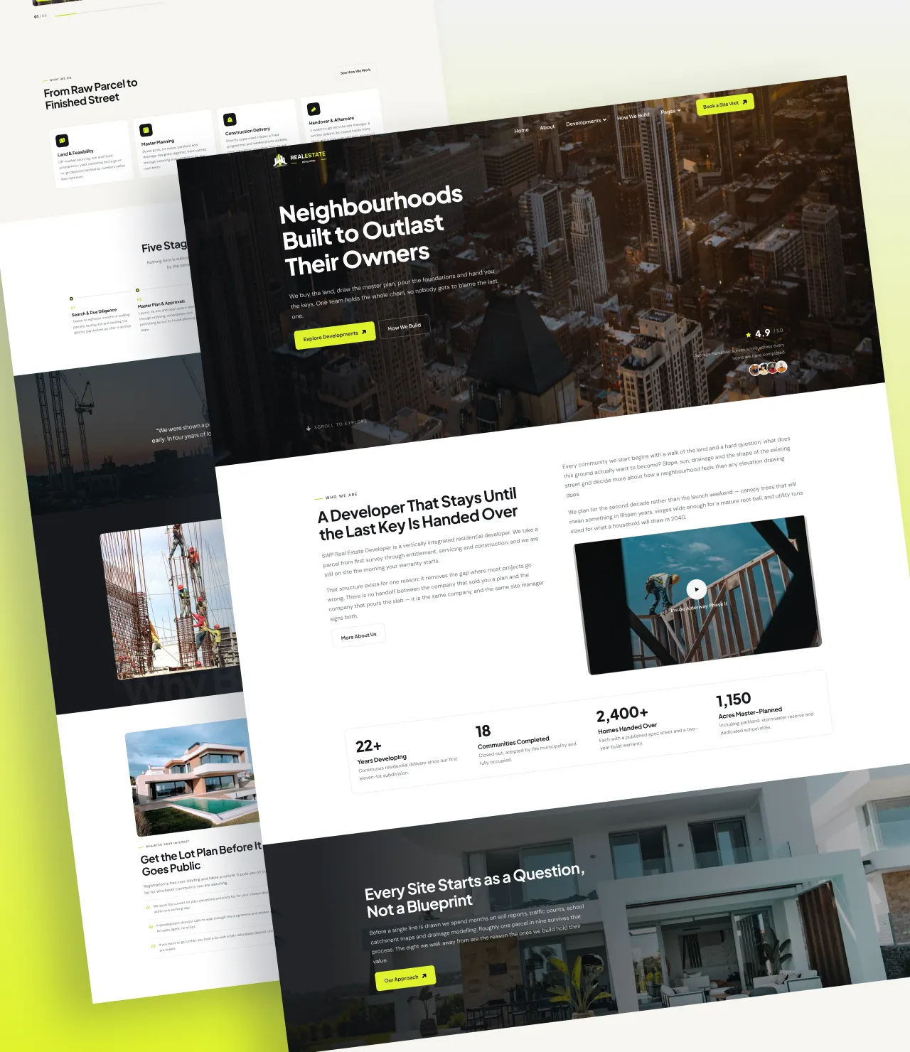 real estate developer WordPress theme