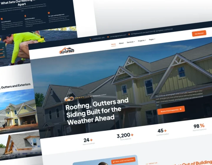 roofing wordpress theme