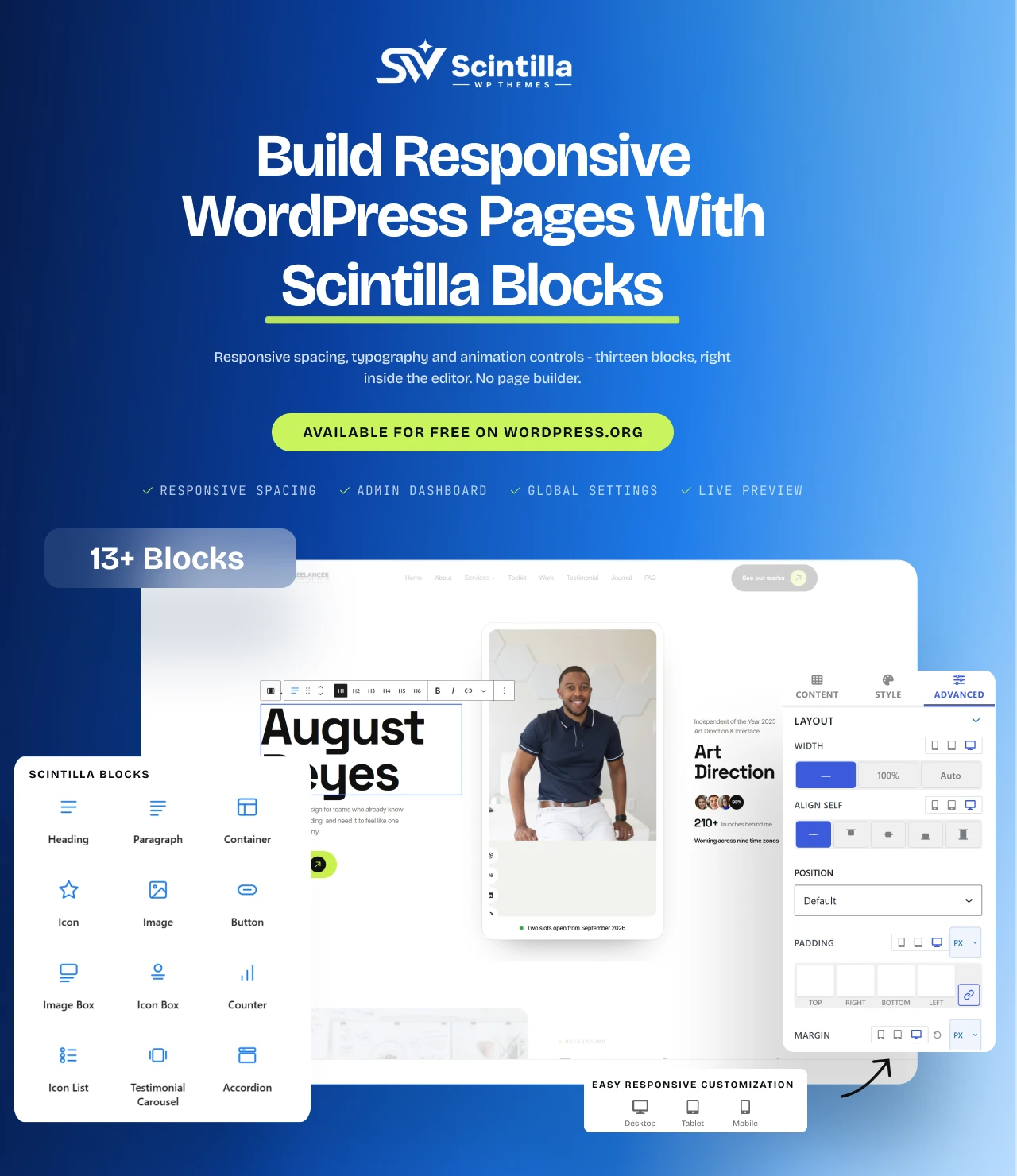 Scintilla Blocks - Advanced Gutenberg Blocks Plugin for WordPress