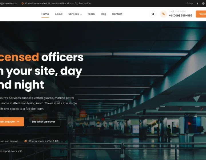 free security services wordpress theme