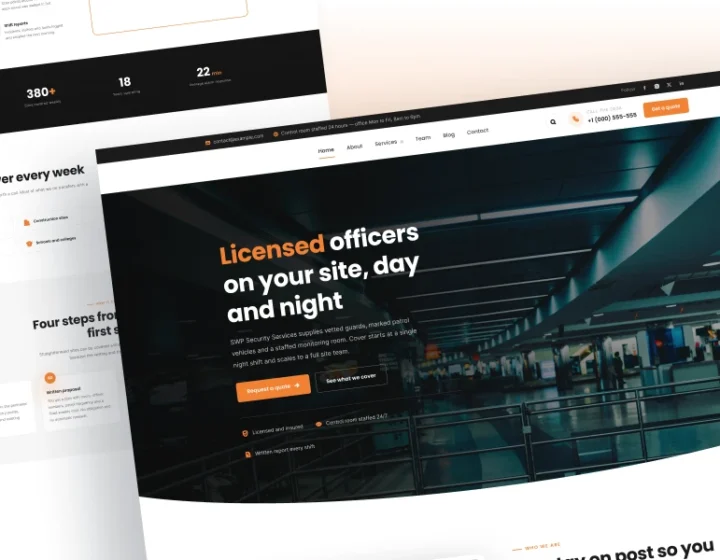 security services wordpress theme