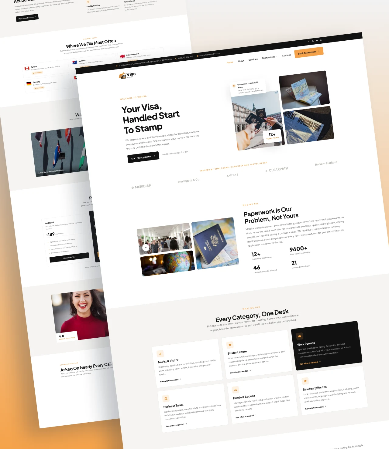 Visa Services WordPress Theme
