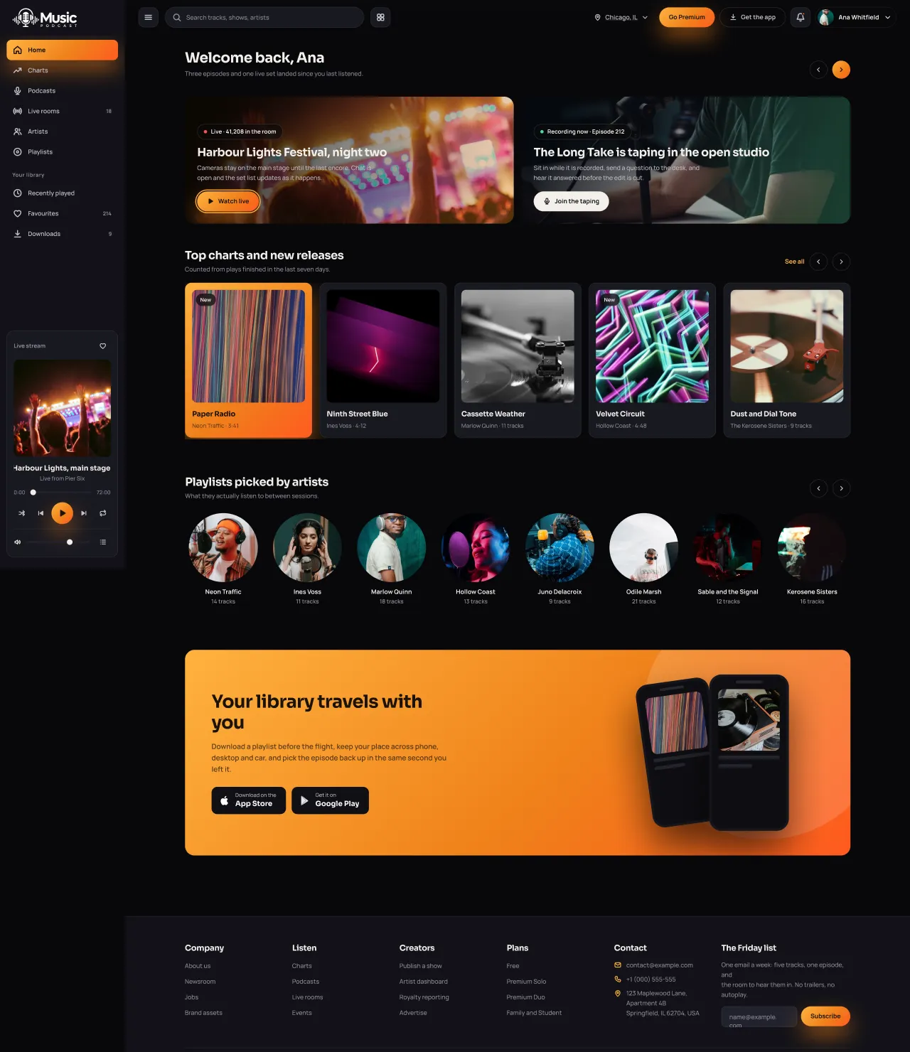 Free music podcast WordPress Theme