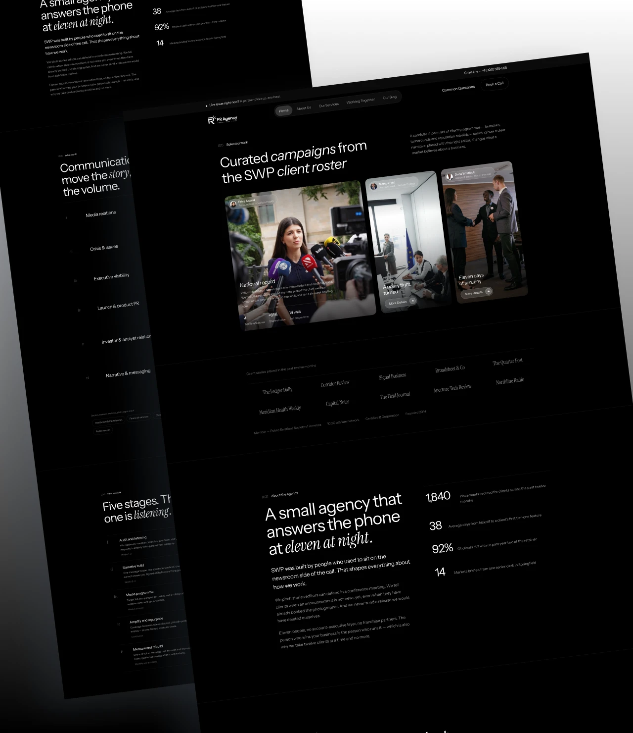 PR Agency WordPress theme for a news organisation
