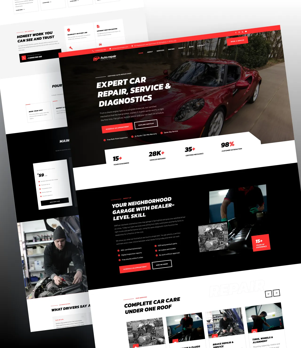 Auto Repair WordPress Theme