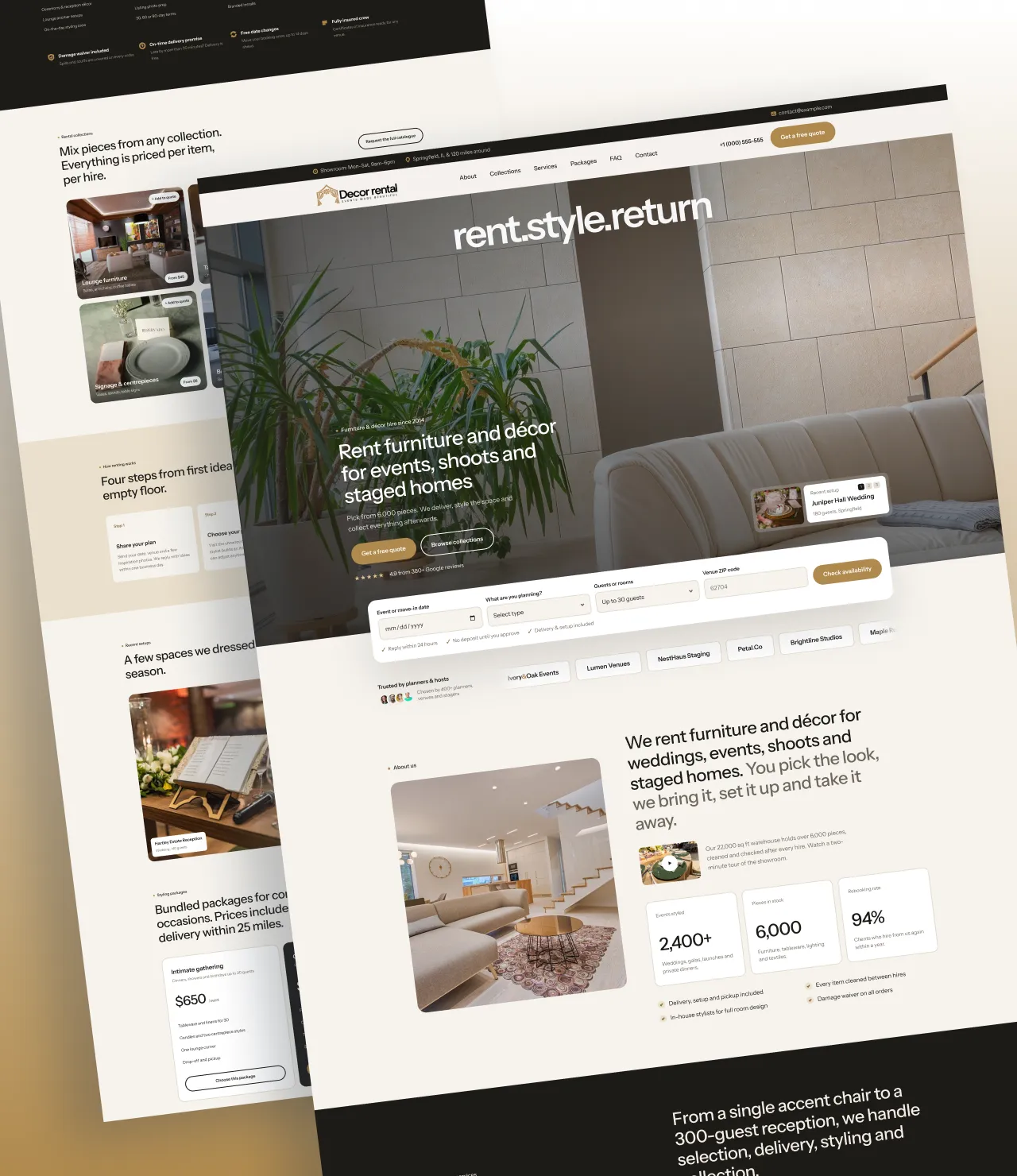 Decor Rental WordPress Theme